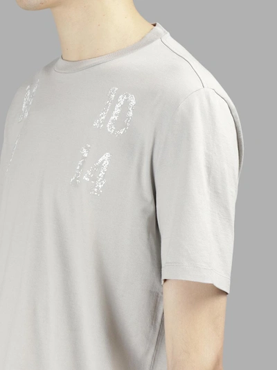 Shop Maison Margiela Men's Grey T-shirt With Prints