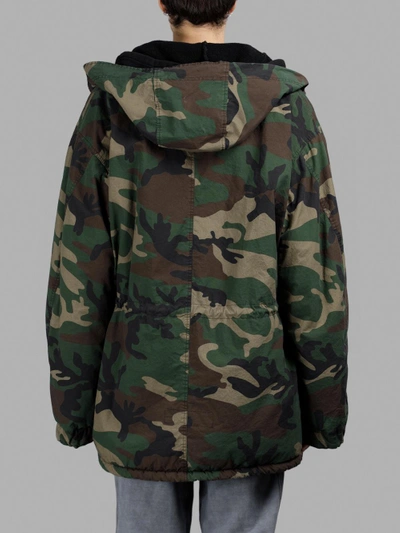 Shop Yeezy Men's Green Camouflage Military Parka Jacket