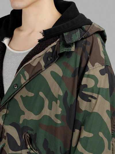 Shop Yeezy Men's Green Camouflage Military Parka Jacket