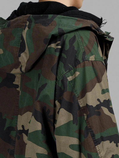 Shop Yeezy Men's Green Camouflage Military Parka Jacket