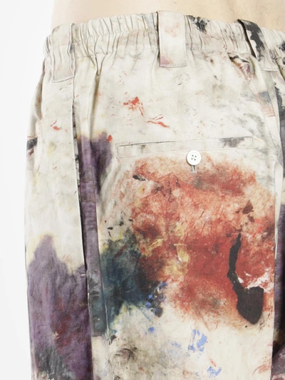 Shop Yohji Yamamoto Men's Multicolor Painted Trousers In Runway Piece