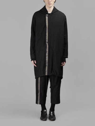 Shop Uma Wang Men's Black Paul Hooded Coat