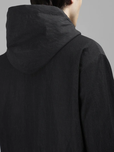 Shop Uma Wang Men's Black Paul Hooded Coat