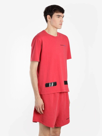 Shop Off-white Off White C/o Virgil Abloh Men's Red Champion Tee