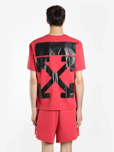 Shop Off-white Off White C/o Virgil Abloh Men's Red Champion Tee