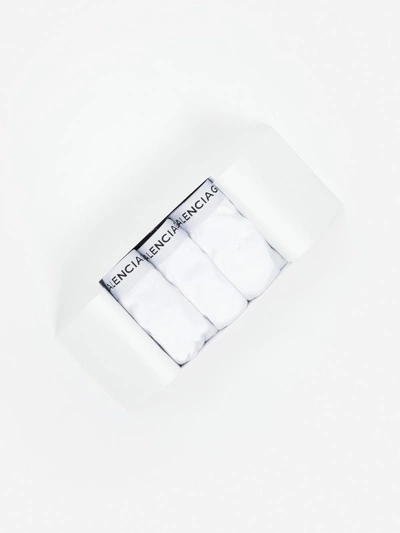 Shop Balenciaga Men's White 3 Slips Package In Package Of 3 Slips