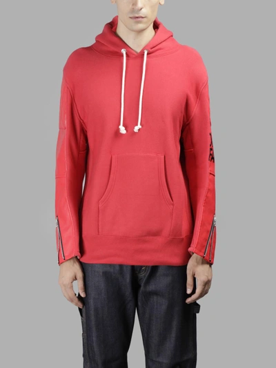 Shop Junya Watanabe X The North Face Men's Red Cotton Hoodie