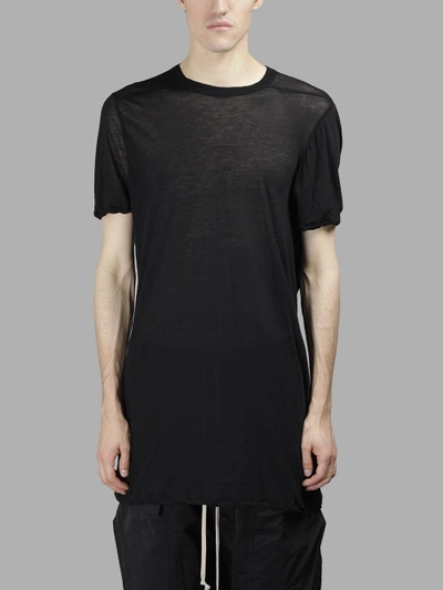 Shop Rick Owens Men's Black Long T-shirt