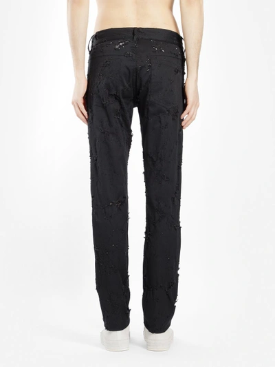 Shop Ann Demeulemeester Men's Black Destroyed Jeans