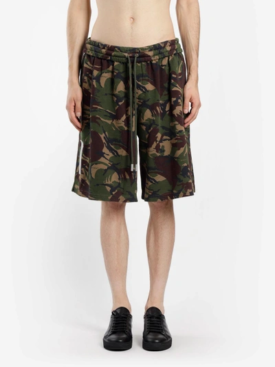 Shop Off-white Off White C/o Virgil Abloh Men's Green Camouflage Diag Oversize Shorts