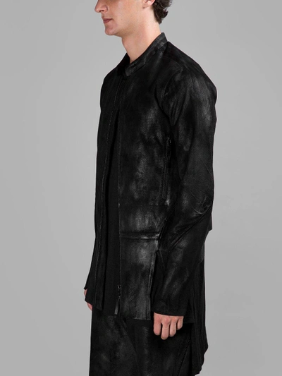 Shop Barbara I Gongini Men's Black Suede Leather Jacket