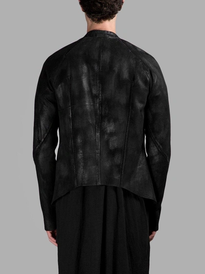 Shop Barbara I Gongini Men's Black Suede Leather Jacket