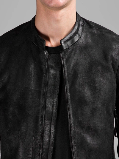 Shop Barbara I Gongini Men's Black Suede Leather Jacket