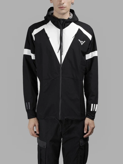 Shop Adidas X White Mountaineering Men's Black And White Windbreaker Jacket In In Collaboration With White Mountaineering