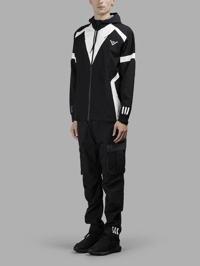 Shop Adidas X White Mountaineering Men's Black And White Windbreaker Jacket In In Collaboration With White Mountaineering