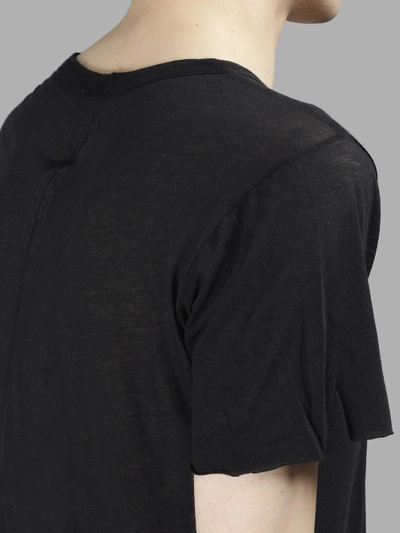 Shop Rick Owens Men's Black Long T-shirt