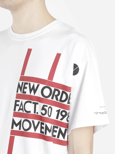 Shop Raf Simons Men's White New Order Regular Fit T-shirt