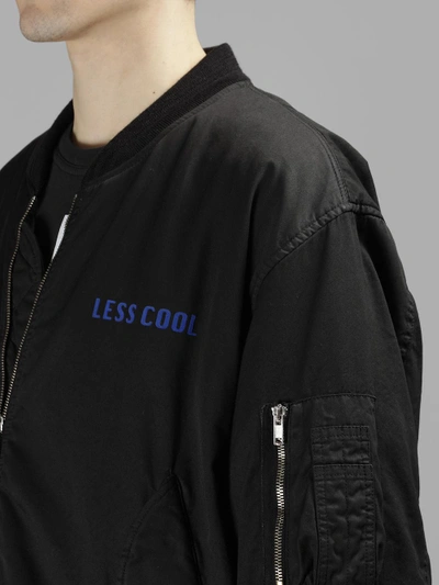 Shop Ring Men's Bomber Jacket Less Cool Embroidery In Black