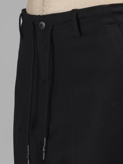 Shop Y-3 Men's Black Cotton Twill Cuff Pant