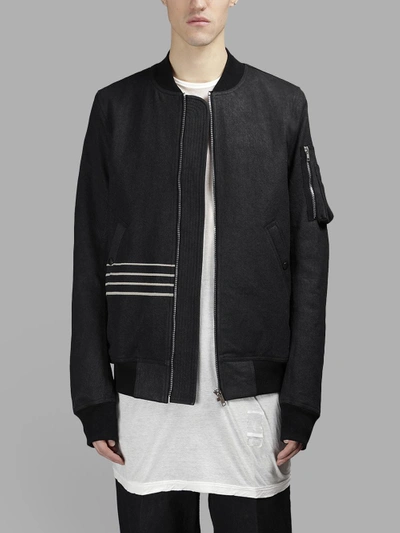 Shop Rick Owens Drkshdw Rick Owens Drk Shdw Men's Black Flight Jacket