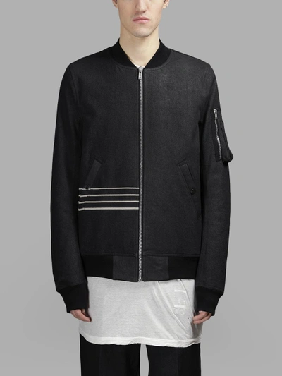 Shop Rick Owens Drkshdw Rick Owens Drk Shdw Men's Black Flight Jacket