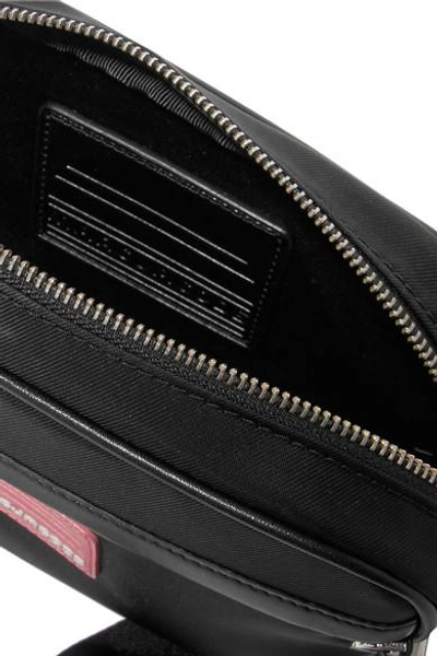 Shop Marc Jacobs Leather-trimmed Shell Belt Bag In Black
