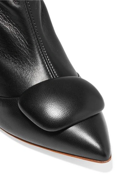 Shop Rupert Sanderson Glynn Leather Sock Boots In Black