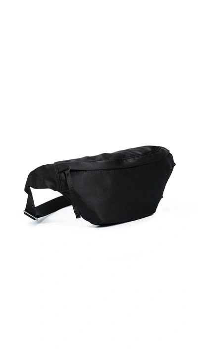 Shop Elizabeth And James Satin Fanny Pack In Black