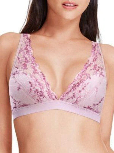 Shop Wacoal Embrace Lace Soft-cup Bra In Lilac