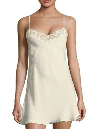 Shop Josie Natori Lace Chemise In Natural