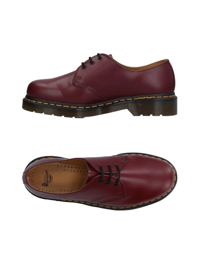 Shop Dr. Martens Lace-up Shoes In Maroon
