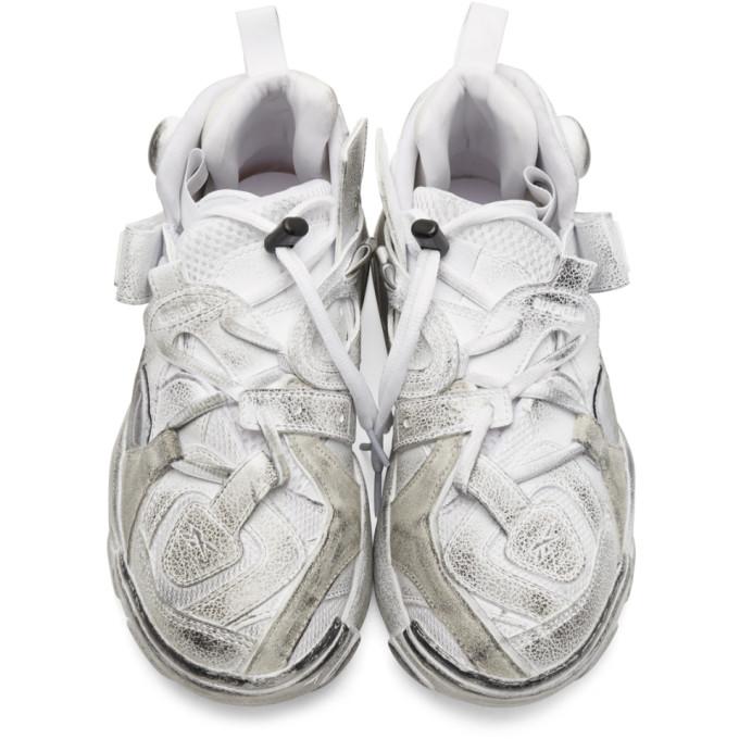 white reebok edition genetically modified pump high top sneakers
