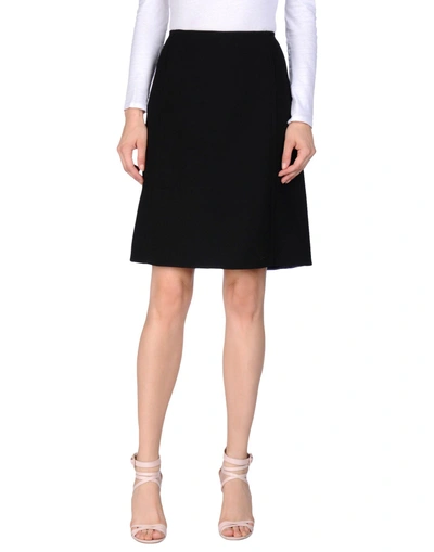 Shop Prada Knee Length Skirts In Black