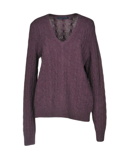 Shop Ralph Lauren Sweaters In Purple