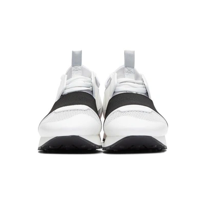 Shop Balenciaga White Race Sneakers