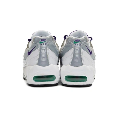 Shop Nike White And Purple Air Max 95 Sneakers In 109 White/c