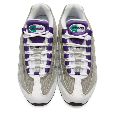 Shop Nike White And Purple Air Max 95 Sneakers In 109 White/c