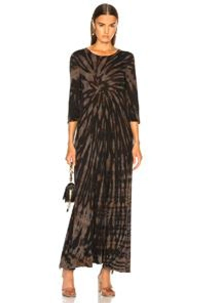 Shop Raquel Allegra 1/2 Sleeve Drama Maxi Dress In Black
