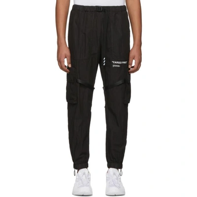 Shop Off-white Black Parachute Cargo Pants