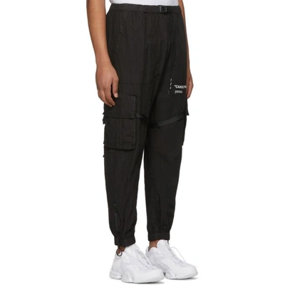 Shop Off-white Black Parachute Cargo Pants