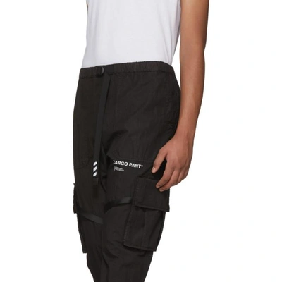 Shop Off-white Black Parachute Cargo Pants
