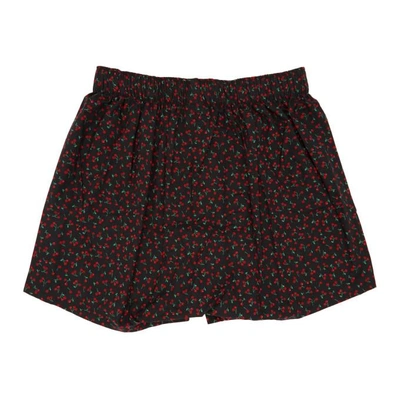 Shop Druthers Black Cherry Patterned Boxers In Cheeries