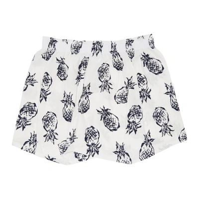 Shop Druthers White Pineapple Patterned Boxers