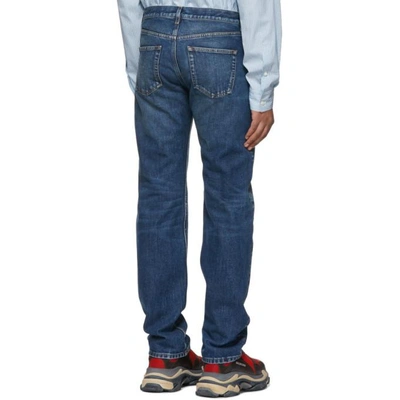 Shop Balenciaga Blue Original Five-pocket Jeans In 4773medium