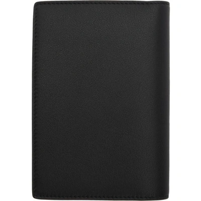 Shop Balenciaga Black Logo Everyday Passport Holder In 1000 Blk/wh