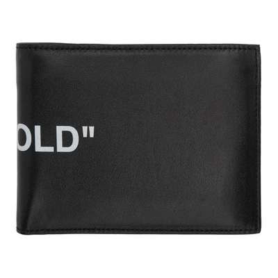 Shop Off-white Black Quote Bifold Wallet In 1001 Blk/wt