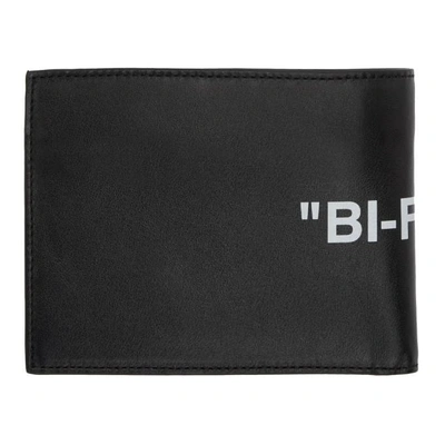 Shop Off-white Black Quote Bifold Wallet In 1001 Blk/wt