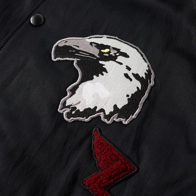 Shop Lanvin Eagle Varsity Jacket In Black