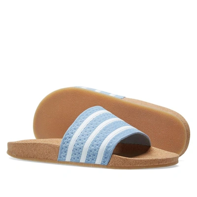 Shop Adidas Originals Adidas Adilette Cork W In Blue