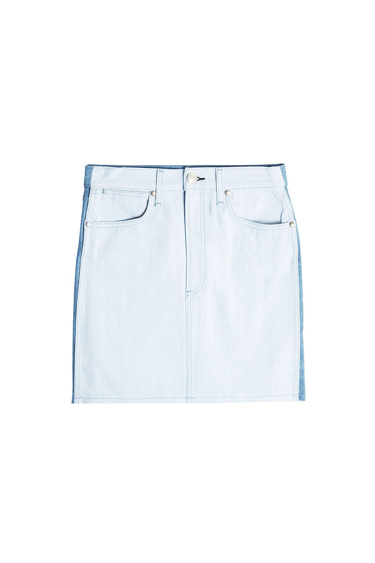 rag and bone moss denim skirt